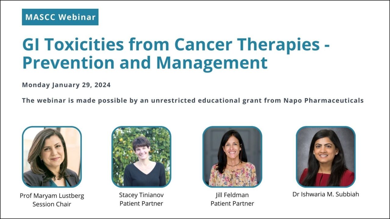 Join a MASCC webinar on GI Toxicities from Cancer Therapies