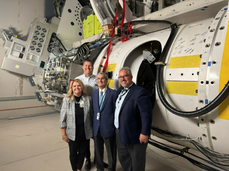 Ruben Mesa: Excited to have good friend and Emeritus President Derek Raghavan come over to tour the Proton and Advanced Radiation Center of Levine Cancer
