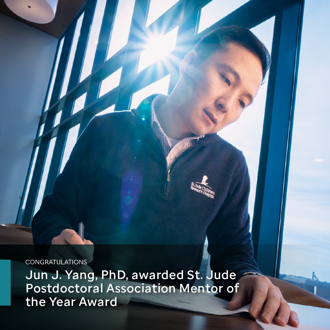 Congratulations to Jun J. Yang, St. Jude Children’s Research Hospital Postdoctoral Association Mentor of the Year Award winner – St. Jude Children’s Research Hospital – Science and Medicine