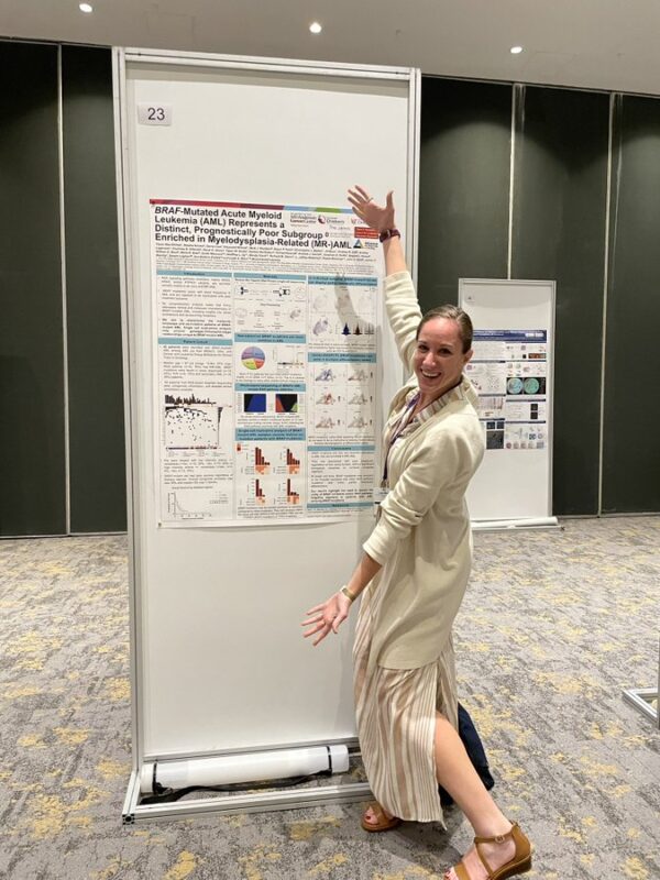 Sanam Loghavi: The fabulous Dr. Miles and her poster and data on BRAF- mutated AML at SCT24