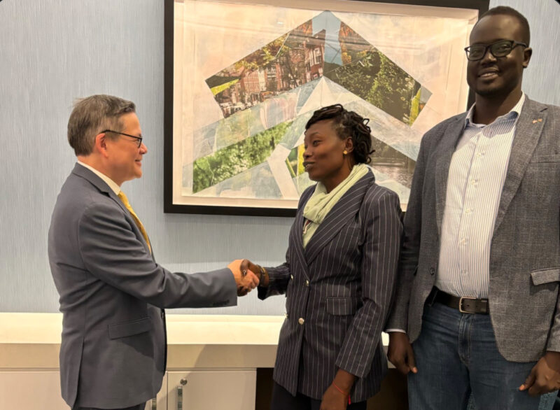 Timothy Rebbeck: Great meeting today with the Minister of Health and Permanent Secretary from South Sudan