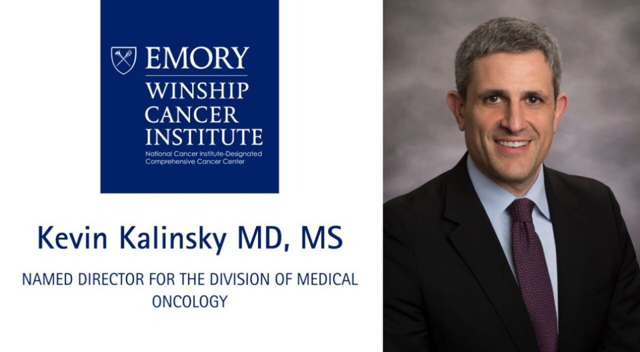 Kevin Kalinsky has been named director for the Division of Medical Oncology in Emory’s Department of Hematology and Medical Oncology – Winship Cancer Institute of Emory University