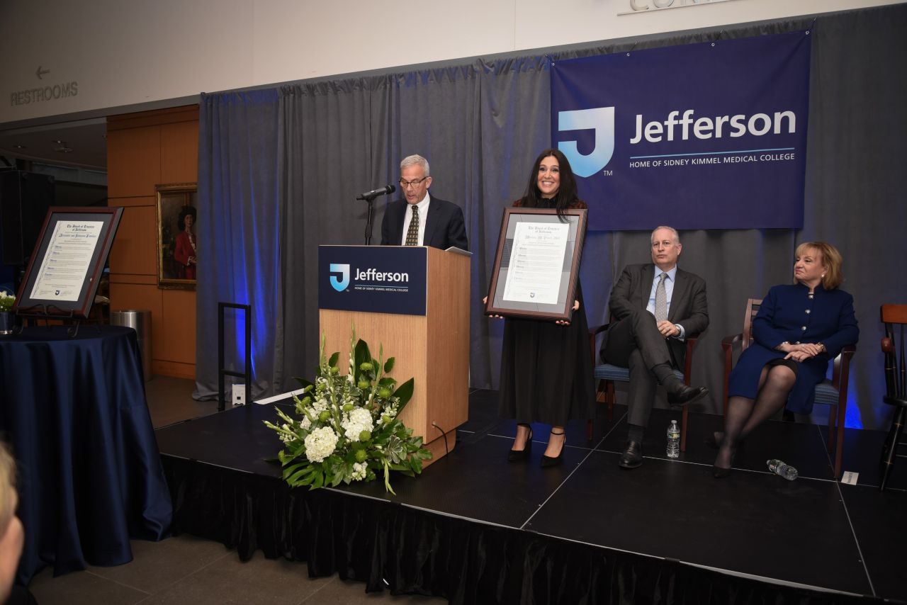 We celebrated the investiture of Dr. Marlana Orloff as the inaugural Alexander and Johnston Family Endowed Clinical Director of Uveal Melanoma – Sidney Kimmel Cancer Center – Jefferson Health