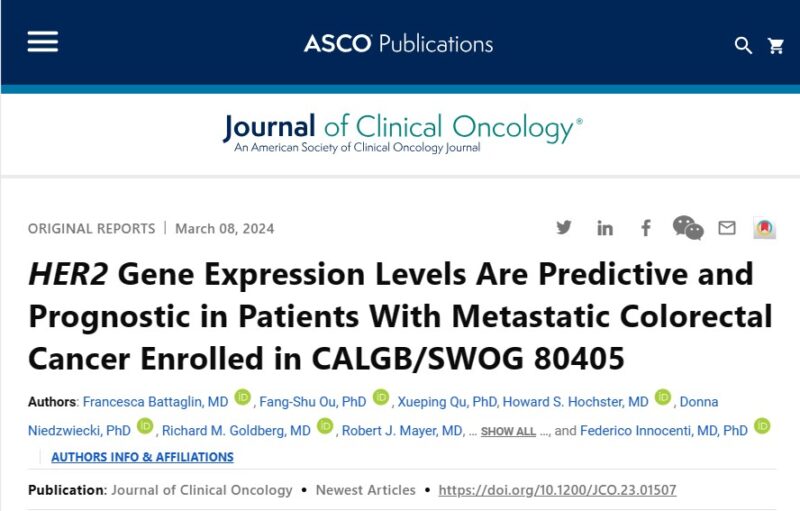 Erman Akkus: HER2 and mCRC on Journal of Clinical Oncology
