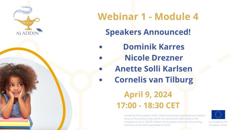 Speakers for the next open ALADDIN webinar are confirmed! – ALADDIN Education
