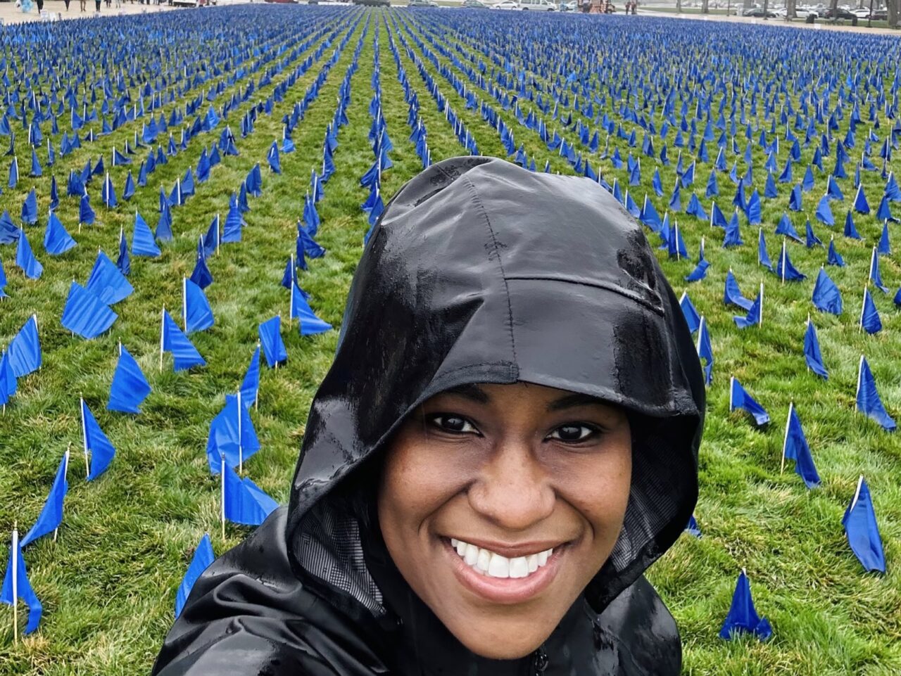 Fola May: Each flag represents 1 of 27,400 people in US age 20-49 who will be diagnosed with colorectal cancer by 2030