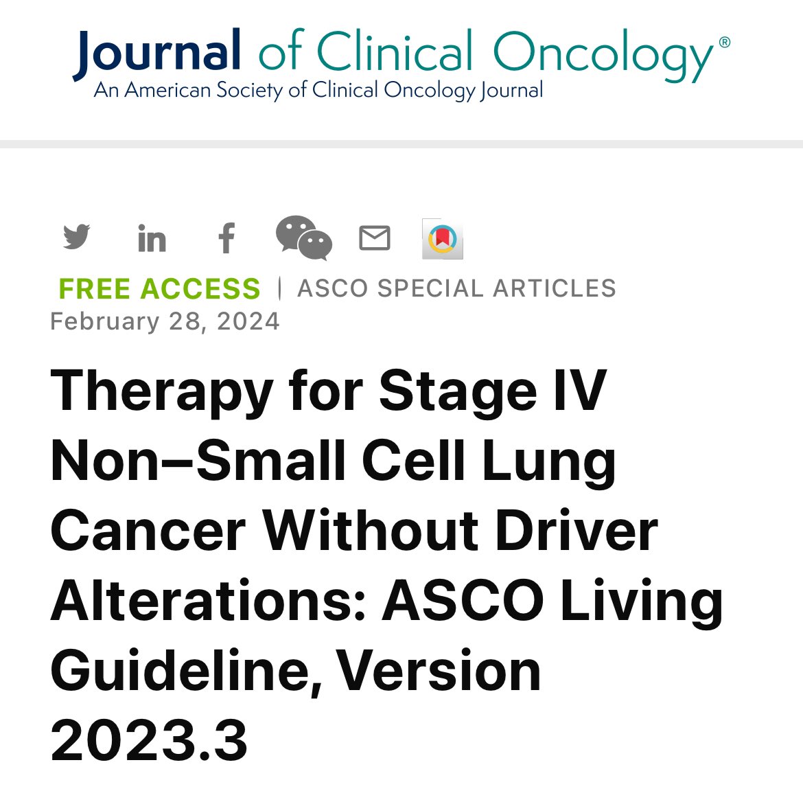Rami Manochakian: ASCO Living Guideline Update by great experts Journal of Clinical Oncology