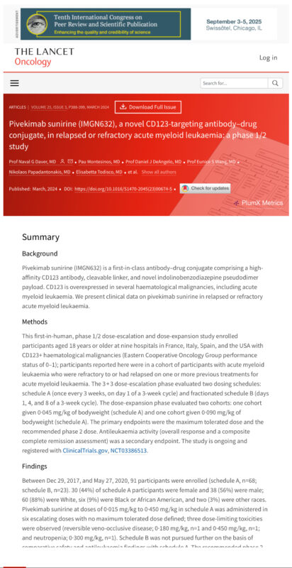 Fadi Haddad: P1/2 study of pivekimab