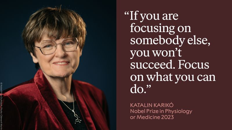 Life advice from 2023 medicine laureate Katalin Karikó – The Nobel Prize