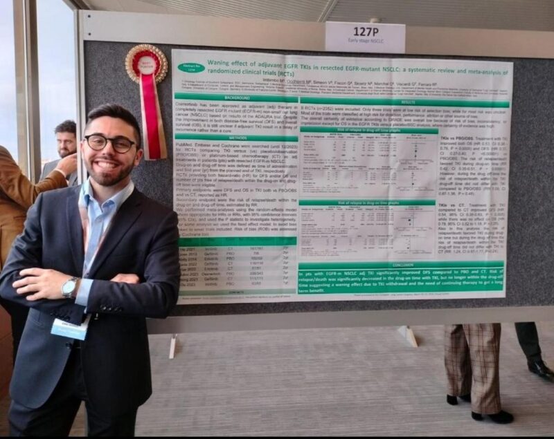 Giuseppe Viscardi: Our work led by Roberto Ferrara on waning effect of EGFR TKIs in adjuvant setting won best poster award