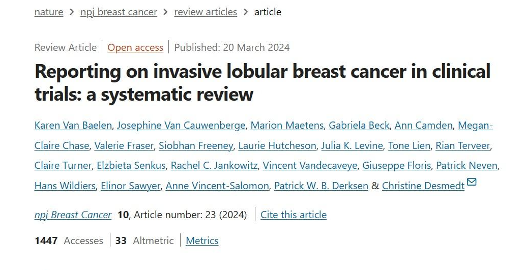 Elisa Agostinetto: Important meta-analysis in NPJ Journals Breast shedding light on one of the biggest unmet needs in breast oncology