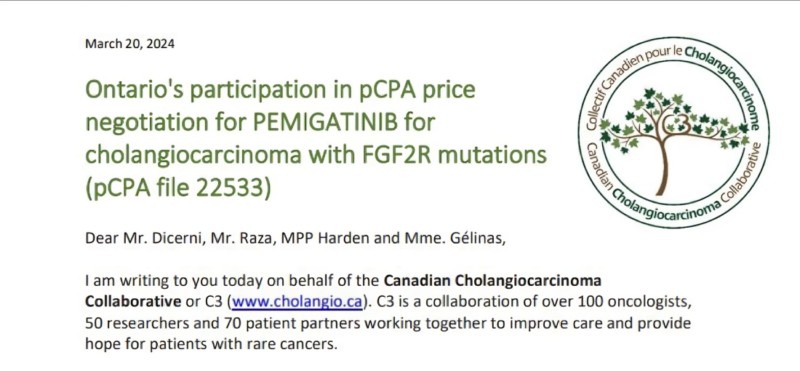 Sharlene Gill: Cholangiocarcinoma for sounding the alarm on access