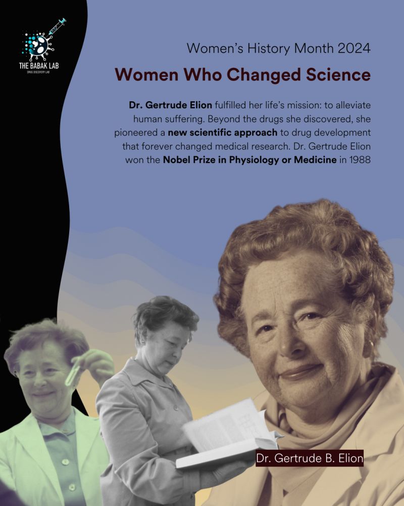 Maria Babak: This Women’s History Month, let’s remember Dr. Gertrude B. Elion and her huge contribution to advancing cancer research and treatment
