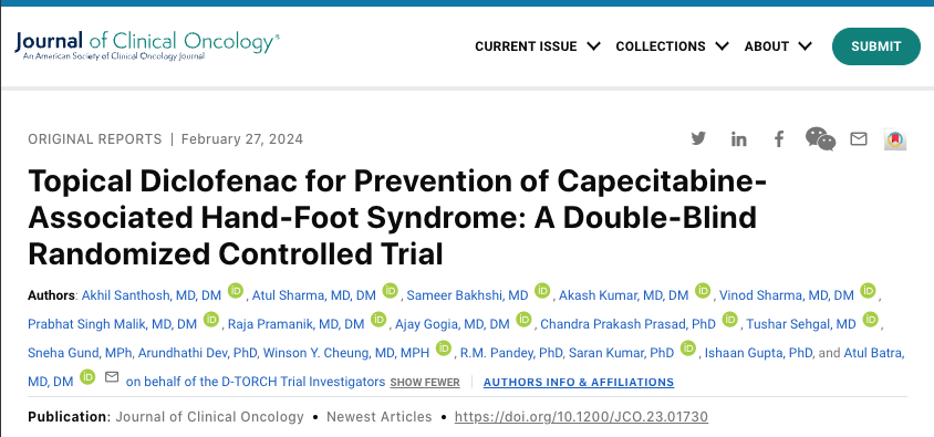 Yüksel Ürün: Topical diclofenac gel reduces painful hand-foot syndrome in patients on capecitabine