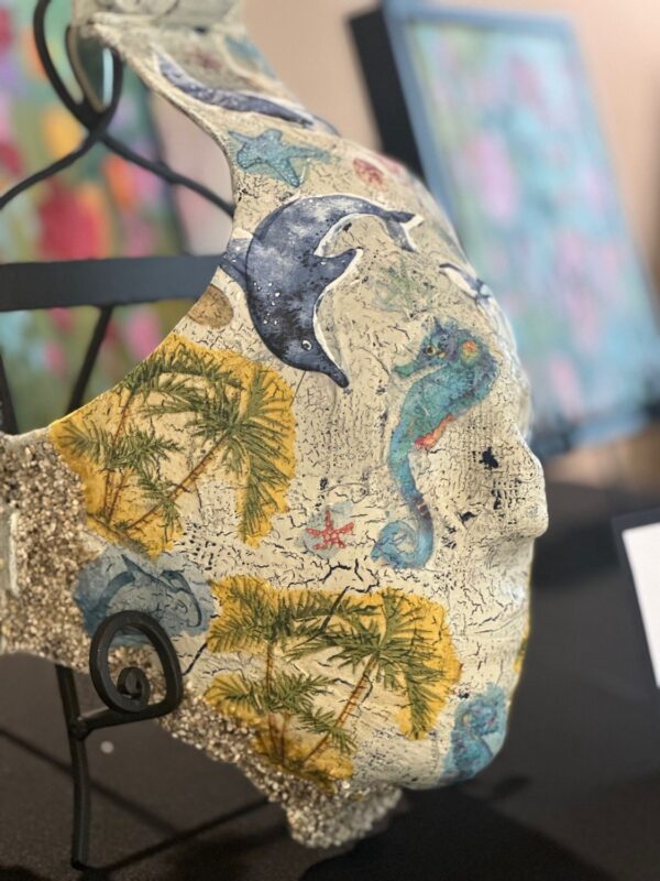 Amy Hicks: Check out this amazing art created by a Gamma Knife patient using her mask