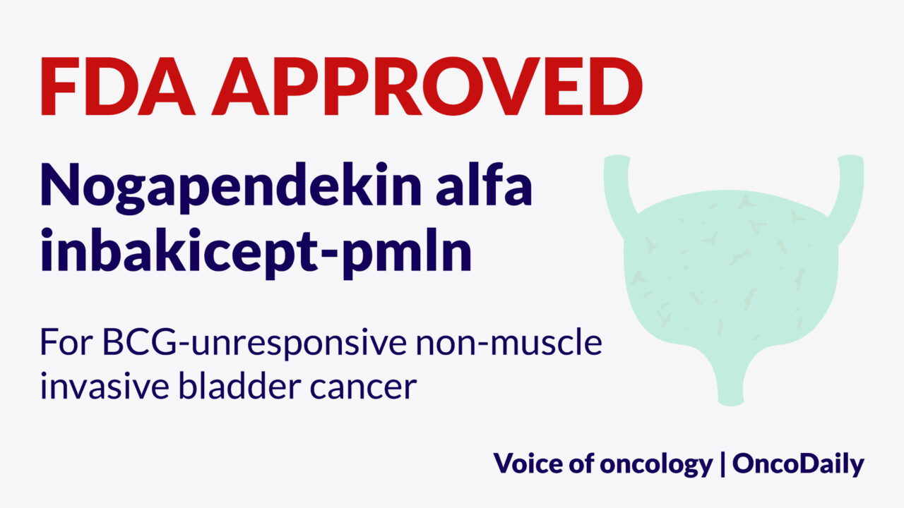 FDA approves nogapendekin alfa inbakicept-pmln for BCG-unresponsive non-muscle invasive bladder cancer