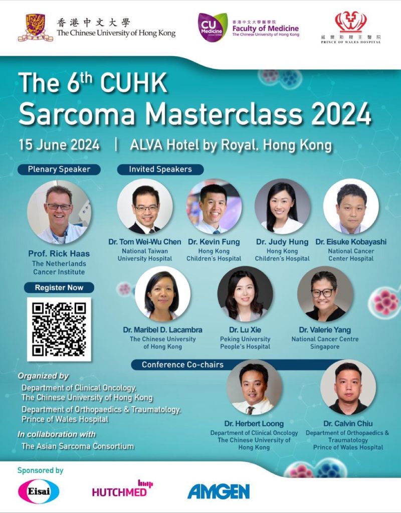Herbert Loong: We are thrilled to bring to you our 6th CUHK Sarcoma Masterclass!