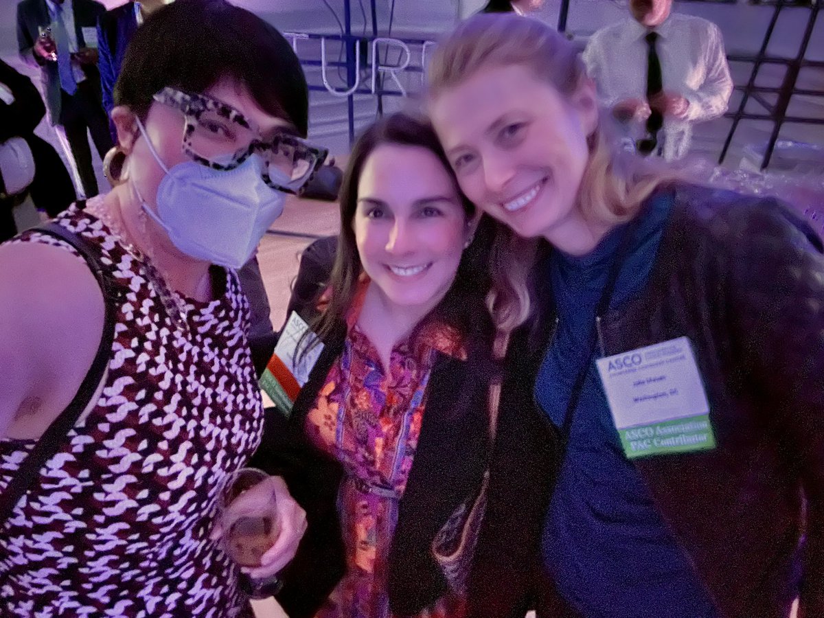 Fumiko Ladd Chino: With Ana I. Velázquez Mañana and phenomenal patient advocate Julia Maués at the Renwick Museum after Day 1 at ASCO Advocacy Summit