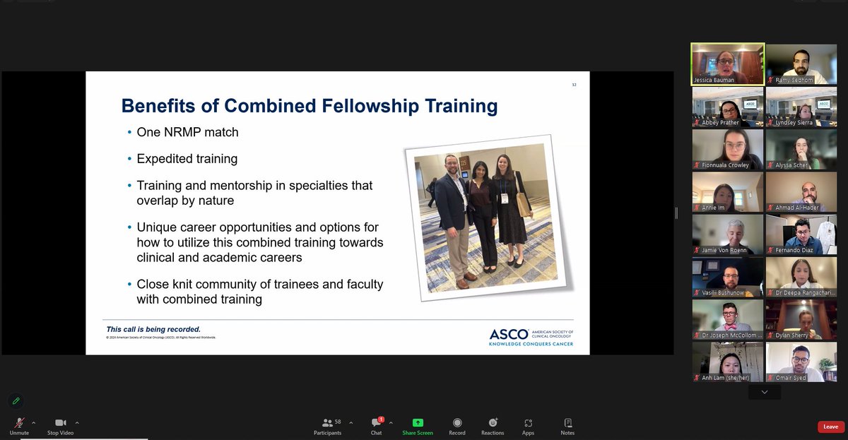 Ramy Sedhom: 58 trainees in the ASCO information session