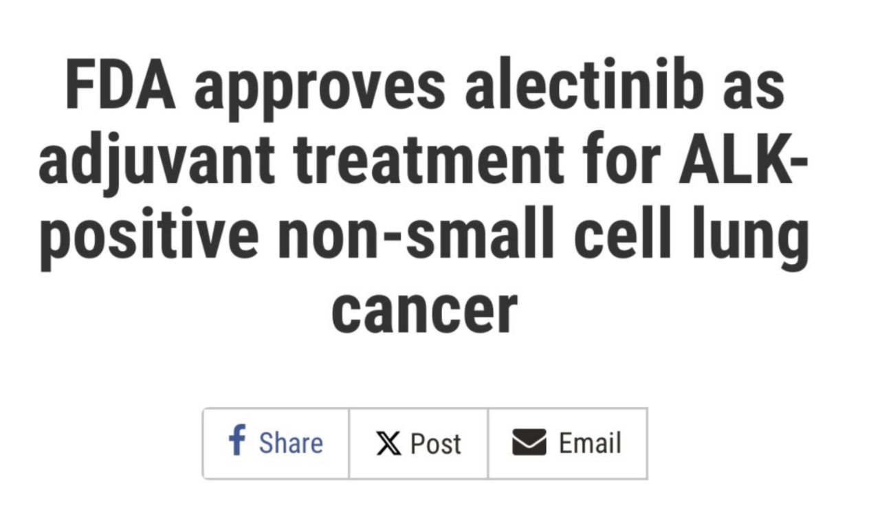 Rami Manochakian: U.S. FDA approves adjuvant Alectinib in patients with stage IB-IIIA ALK+Non-Small Cell Lung Cancer