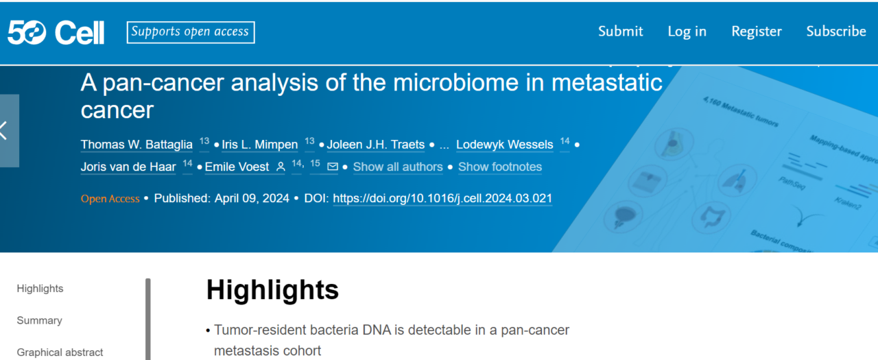 Vivek Subbiah: A pan-cancer analysis of the microbiome in metastatic cancer