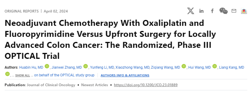 Smitha Krishnamurthi: Neoadjuvant chemo (NAC) has benefit in OPTICAL and FOxTROT!