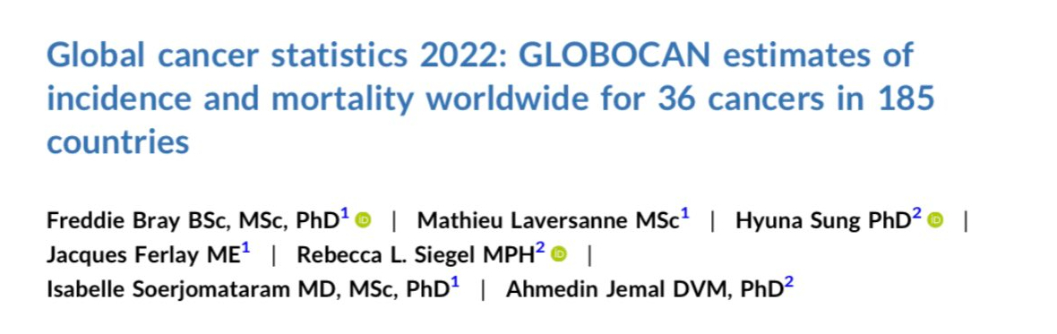 The Innovation Oncology – GLOBOCAN estimates of incidence and mortality worldwide for 36 cancers in 185 countries