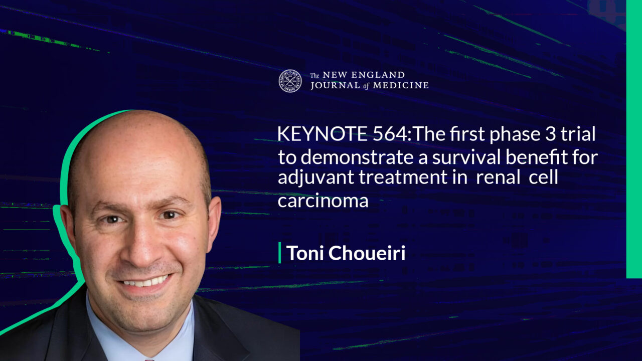Toni Choueiri: The long-awaited OS results from KEYNOTE-564 are out at the New England Journal of Medicine!