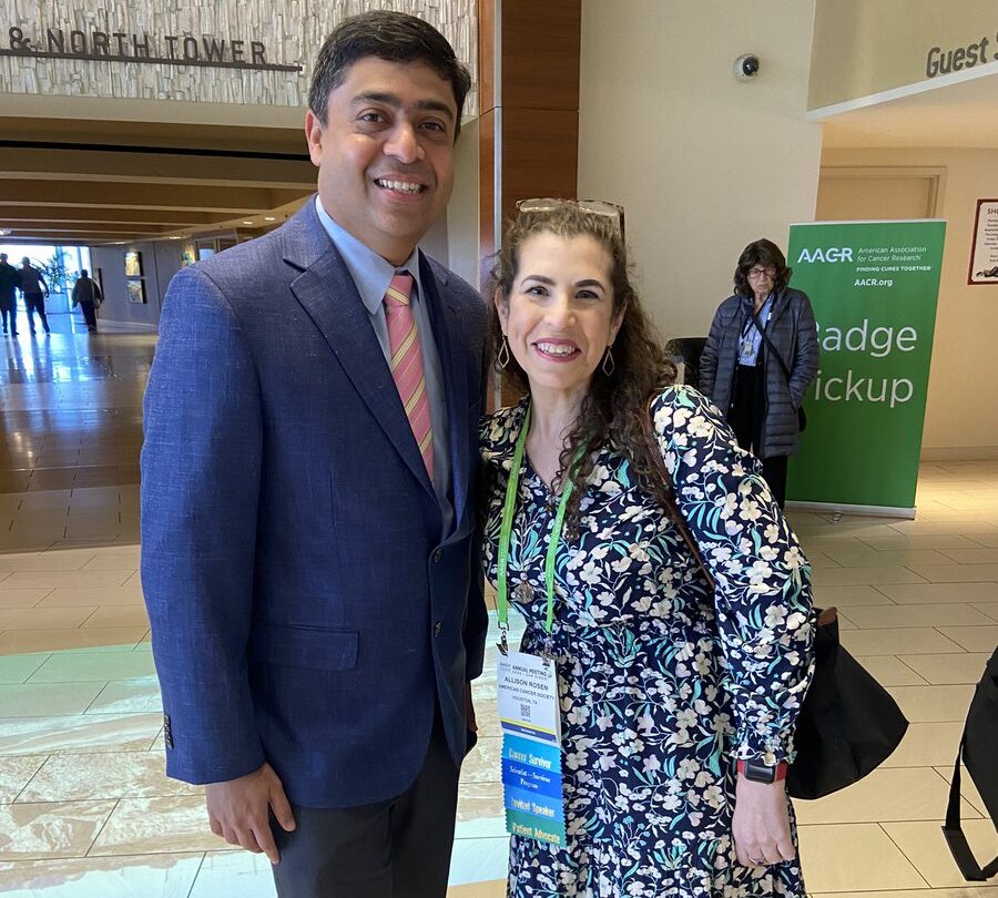 Allison Rosen: One of my favorite parts of meetings like AACR is running into healthcare hero’s of mine as I walk through the halls