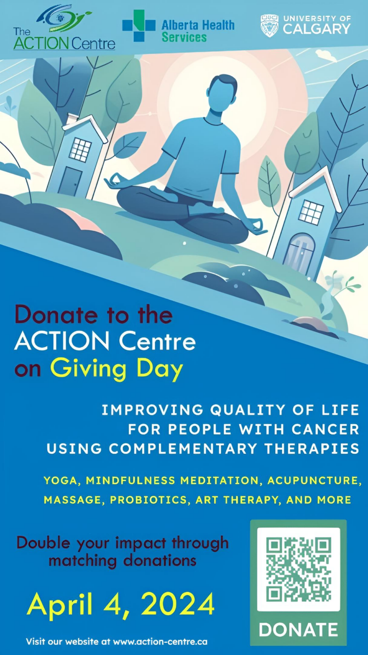 Linda Carlson: Please support the ACTION Centre Integrative Oncology Program during the University of Calgary Giving Day