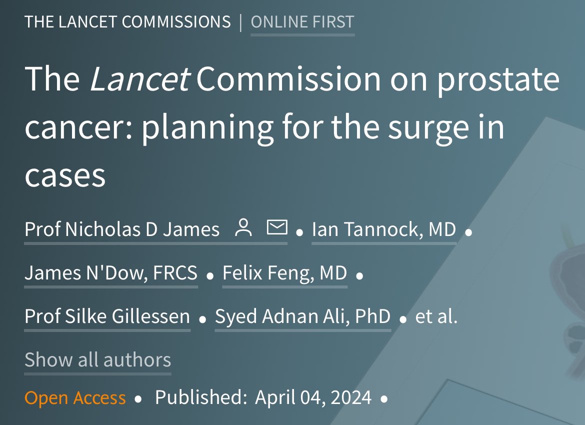 Erman Akkus: Commission on prostate cancer in The Lancet