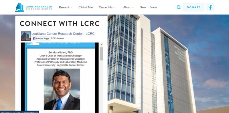 Sendurai Mani: A great visit to the amazing Louisiana Cancer Research Centre (LCRC)