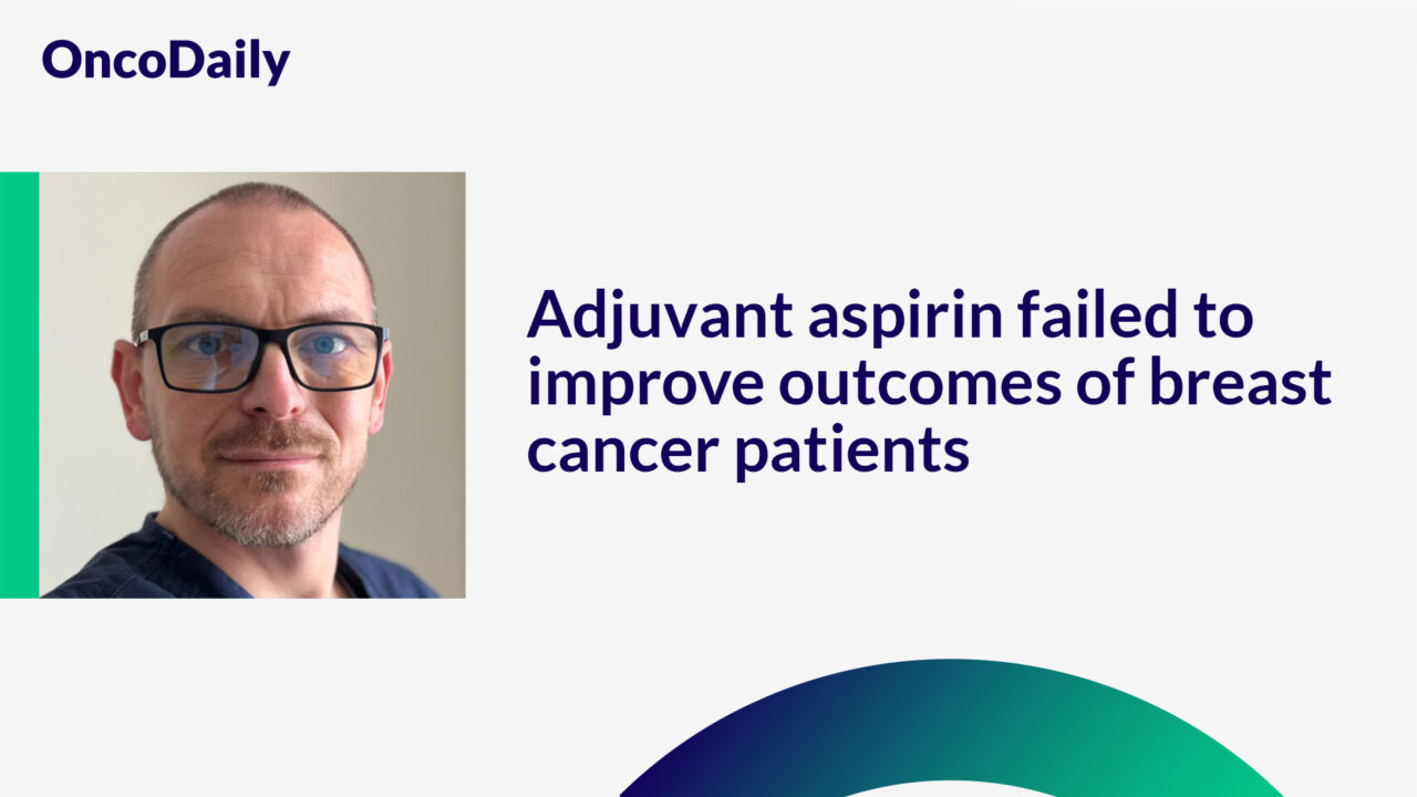 Piotr Wysocki: Adjuvant aspirin failed to improve outcomes of breast cancer patients