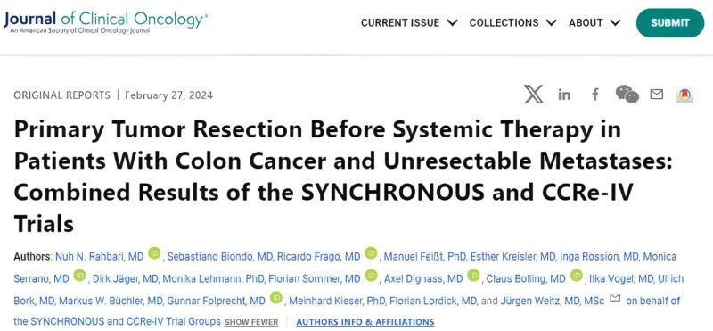 Cathy Eng: Critical information from Journal of Clinical Oncology