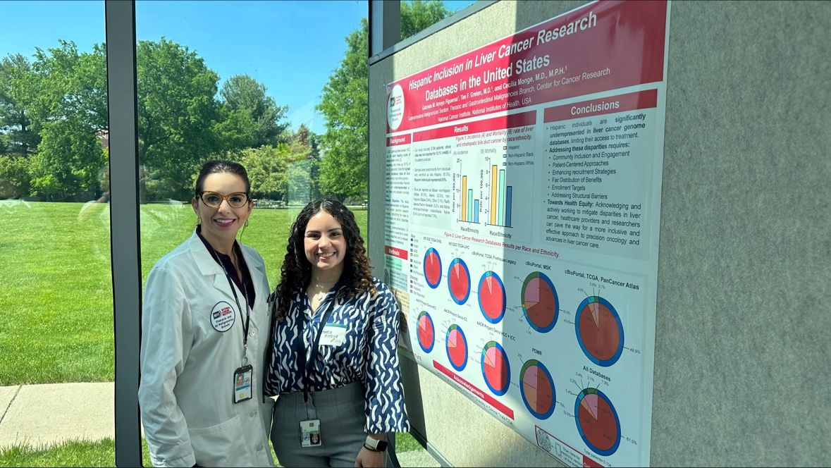 Cecilia Monge: Very proud of Gabriela Arroyo Figueroa presenting her work at NIH Postbac Poster Day 2024
