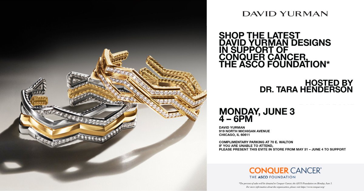 Thank you, David Yurman, for hosting a special shopping event for ASCO24 attendees – Conquer Cancer Foundation