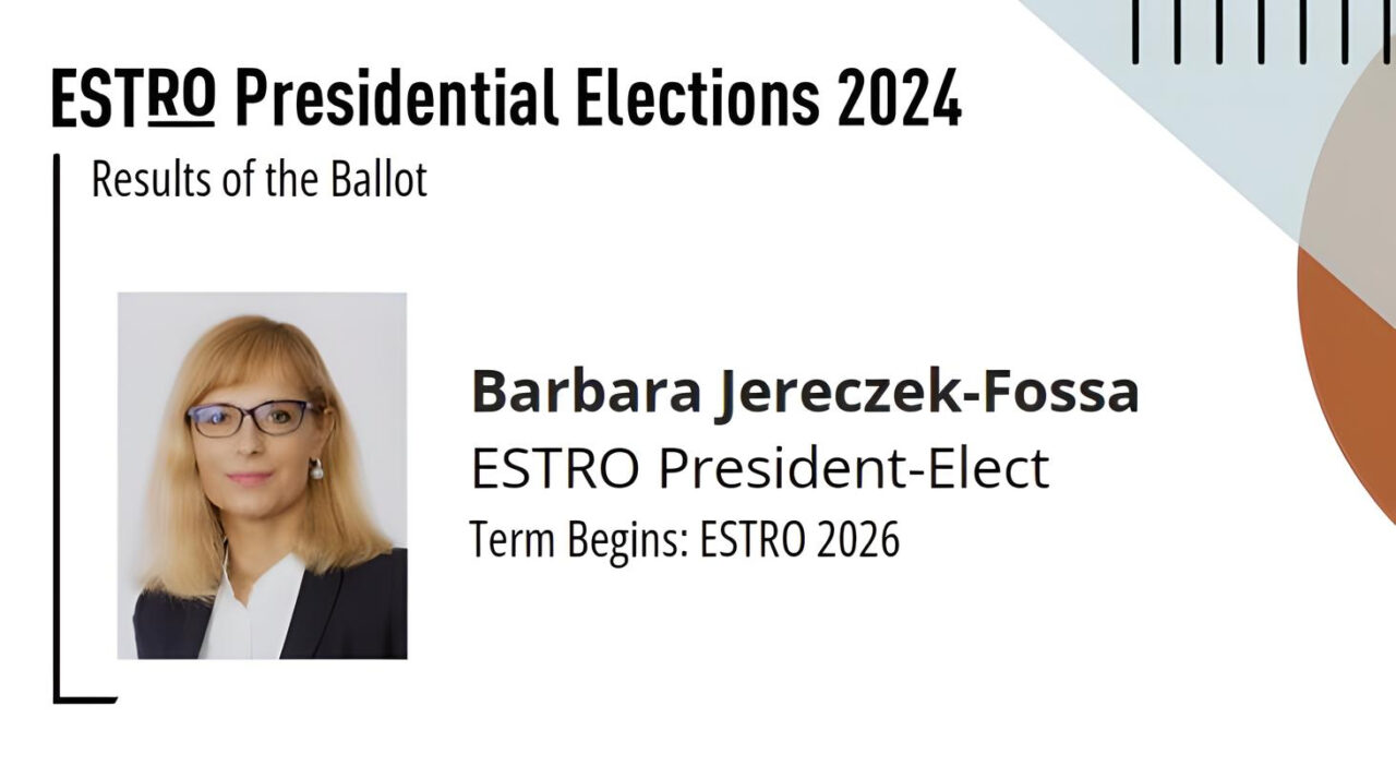Barbara Jereczek-Fossa has been elected as the ESTRO President-elect!