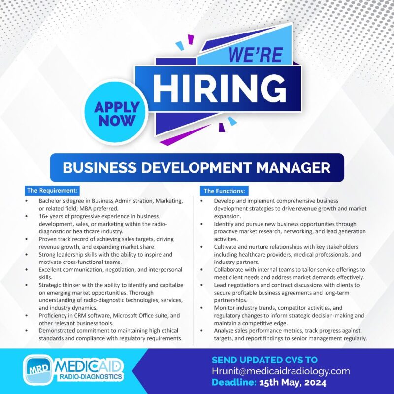 Medicaid Diagnostics is hiring a Business Development Manager