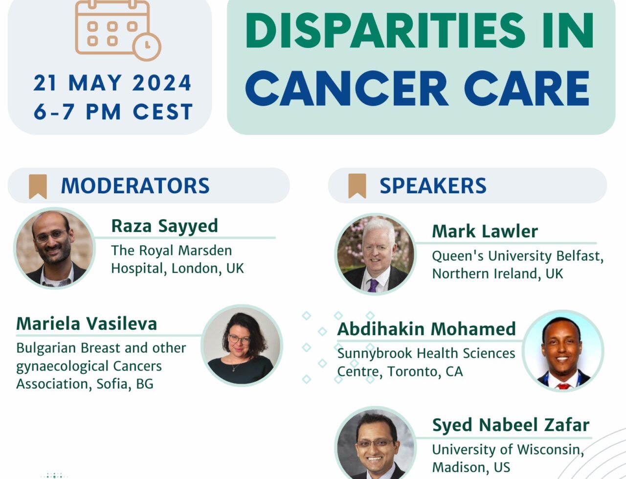 Coming up next week! European Society of Surgical Oncology Webinar on Dispairities in Cancer Care