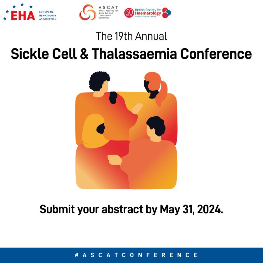 2 weeks left to submit your abstract to the 19th EHA Annual Sickle Cell and Thalassaemia Conference