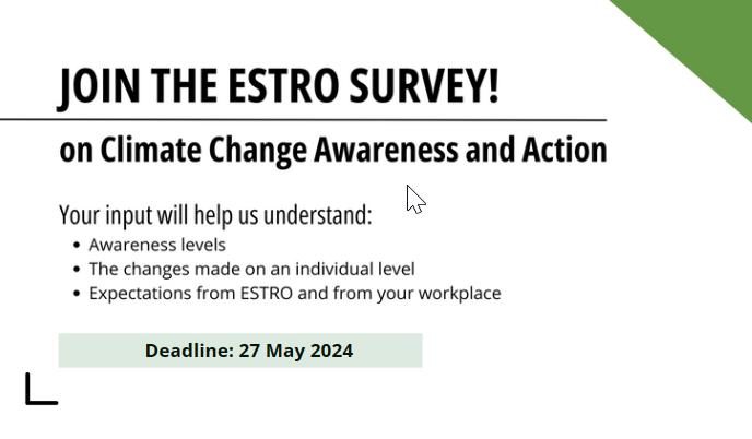 Join the ESTRO Climate Change Awareness and Action Survey!