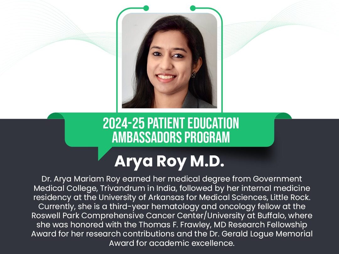 2024-25 Patient Education Ambassadors Program – Arya Roy