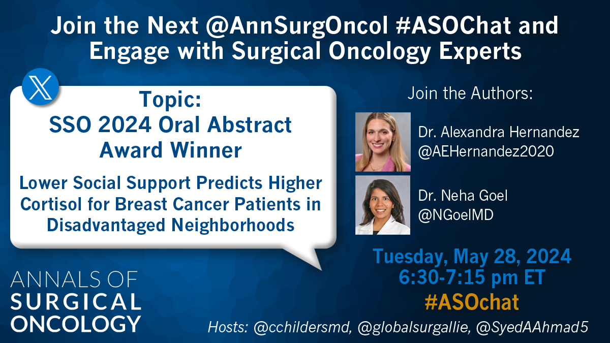 Next ASO chat on May 28 – Annals of Surgical Oncology