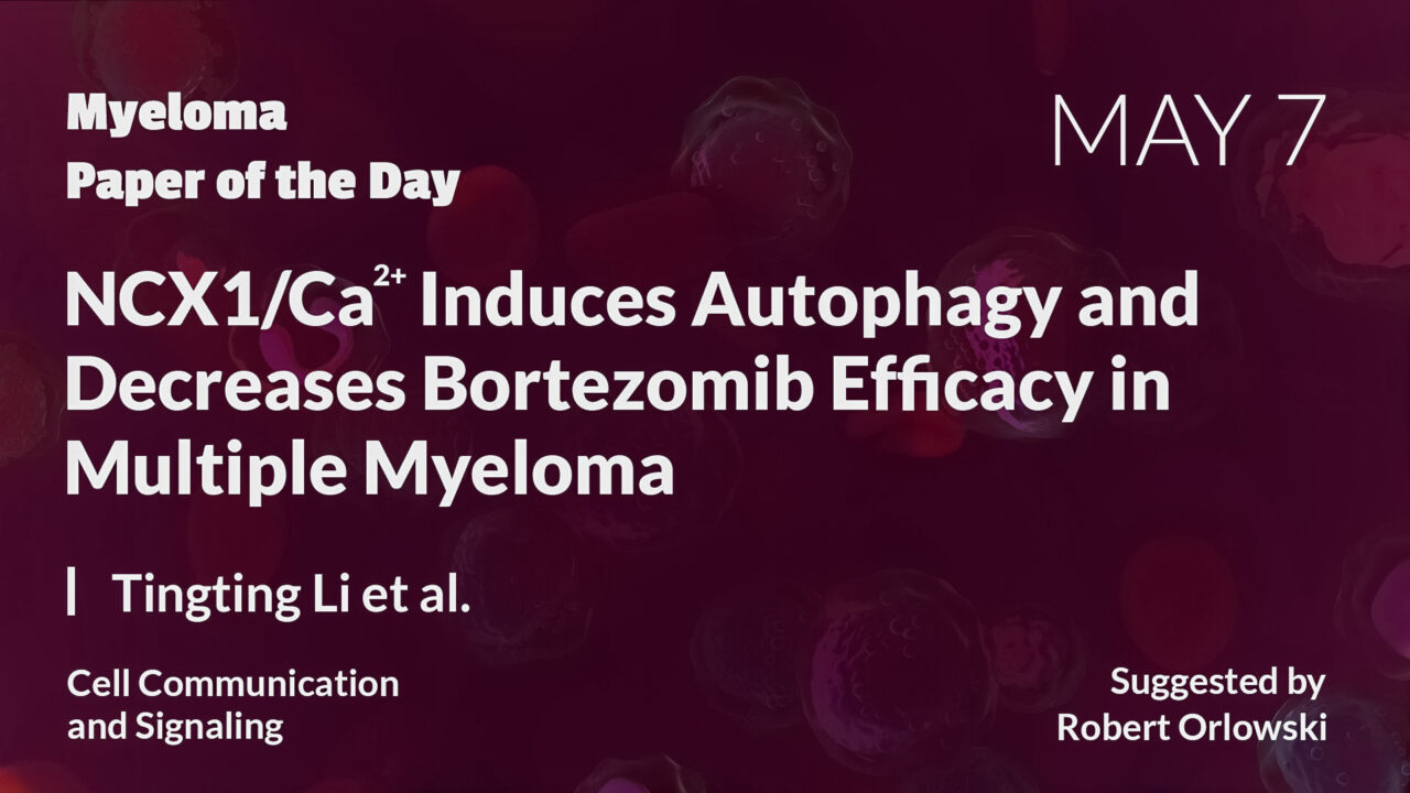 Myeloma Paper of the Day, May 7th, suggested by Robert Orlowski