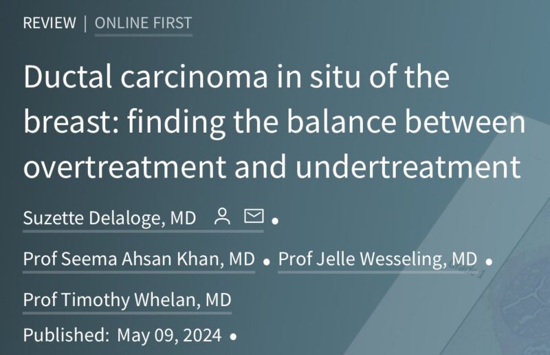 Erman Akkus: Balance between overtreatment and undertreatment in DCIS