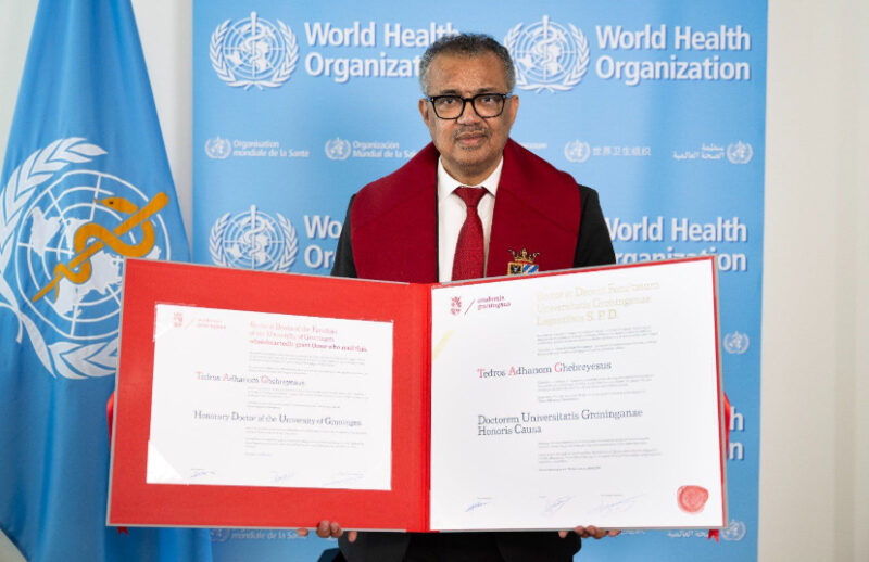 Tedros Adhanom Ghebreyesus: Humbled to be recognized with an Honorary Doctorate from University of Groningen