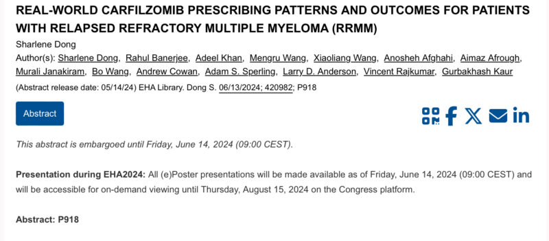 Rahul Banerjee: Analysis of carfilzomib dosing in R/R myeloma