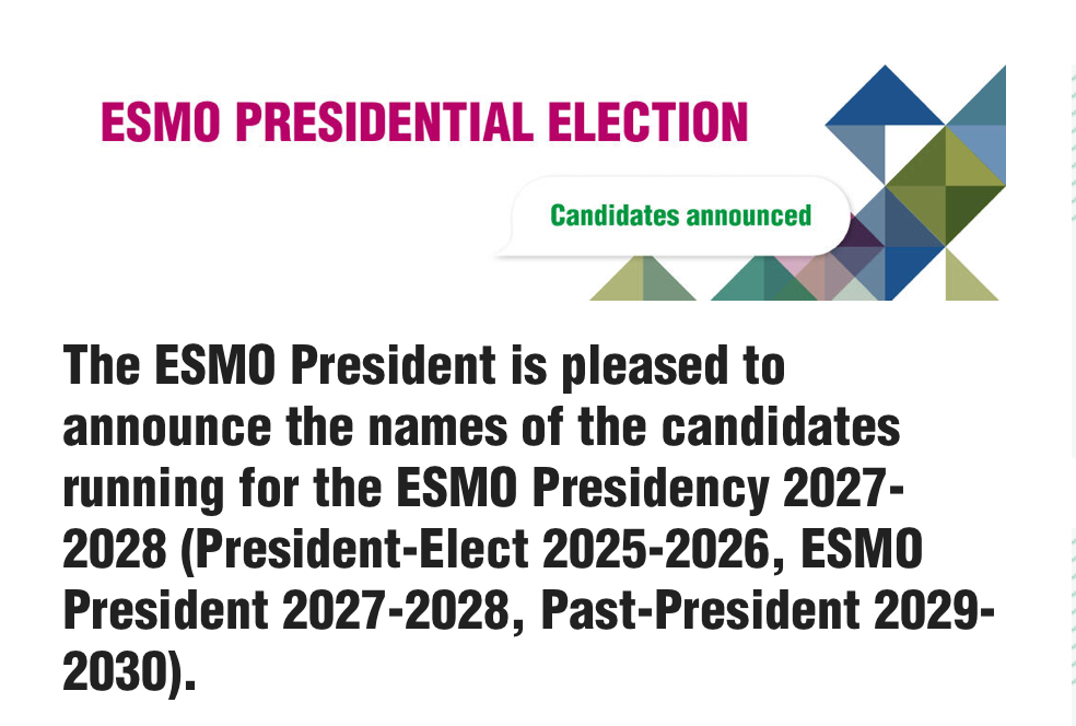 Stephanie Graff: Congratulations ⁦G Curigliano and Nadia Harbeck on the nominations for ESMO Presidential Election 2027-2028
