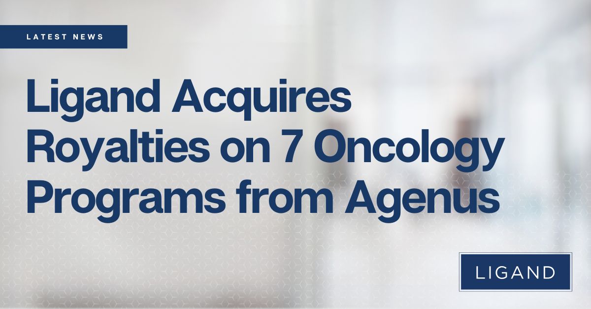 Partnership between Ligand Pharmaceuticals and Agenus
