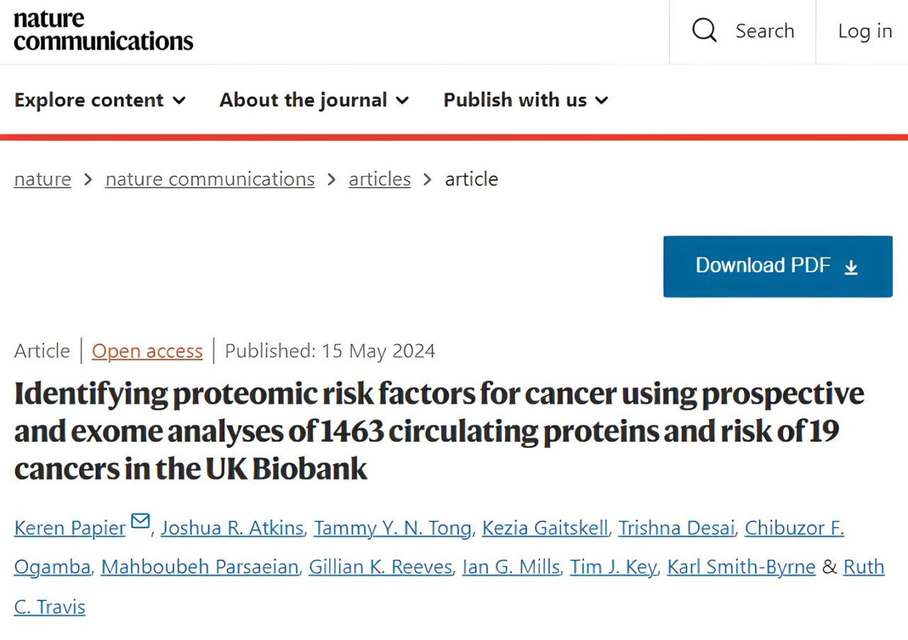 Miguel Bronchud: A UK large study has discovered multiple associations between blood proteins and cancer risk